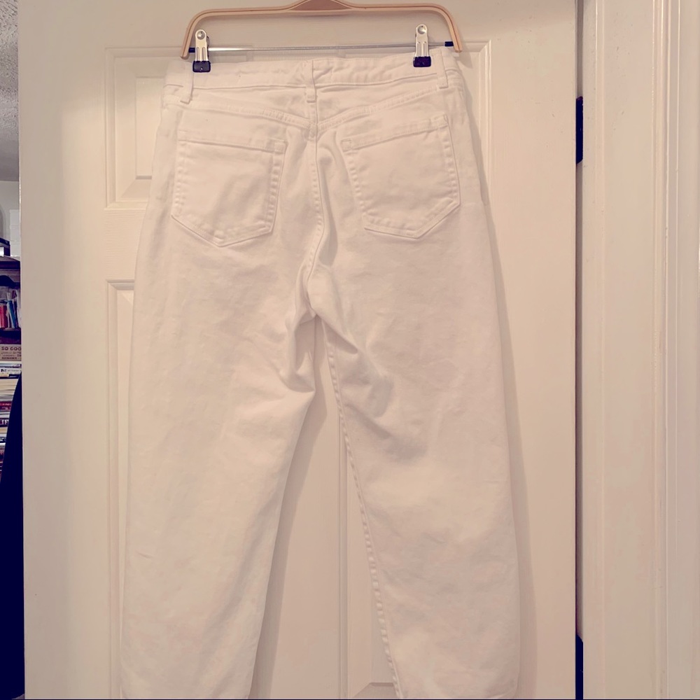 Ella Moss white high waist straight raw hem jeans - Picture 6 of 10